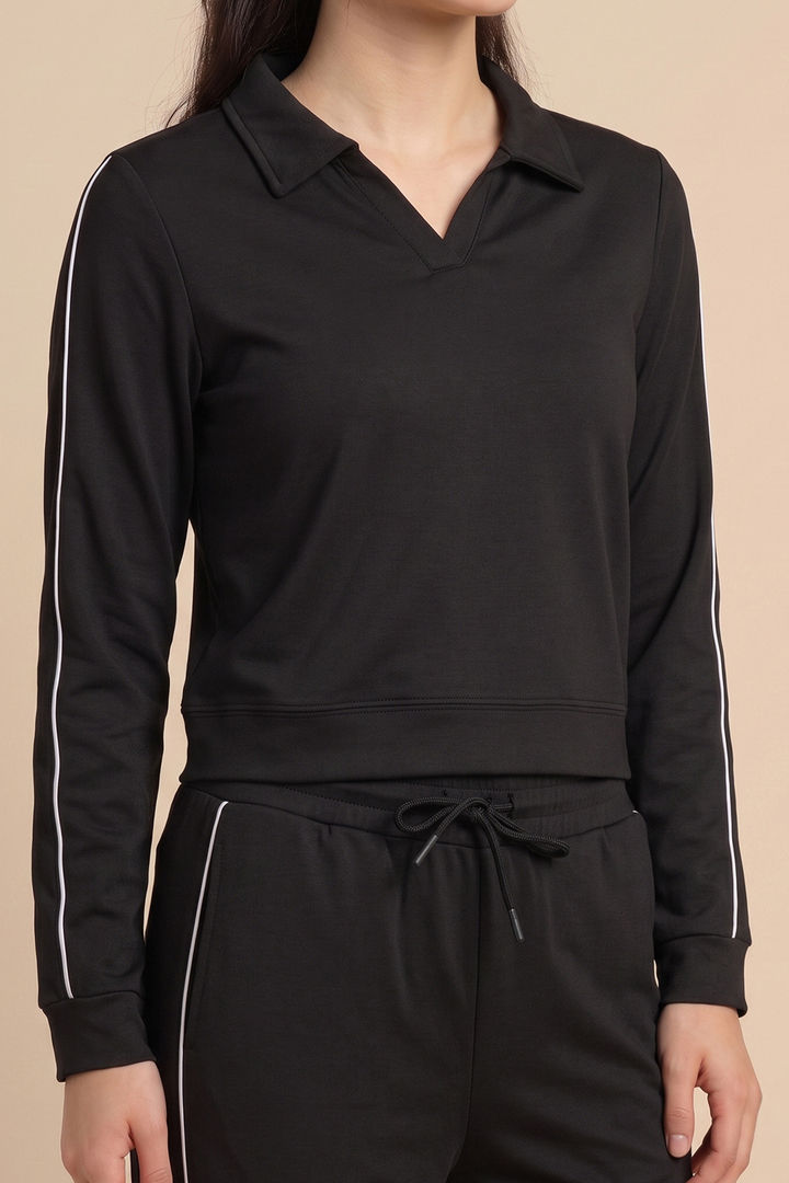 Zivame Knit Poly Athleisure Sweatshirt - Tap Shoe — image 4